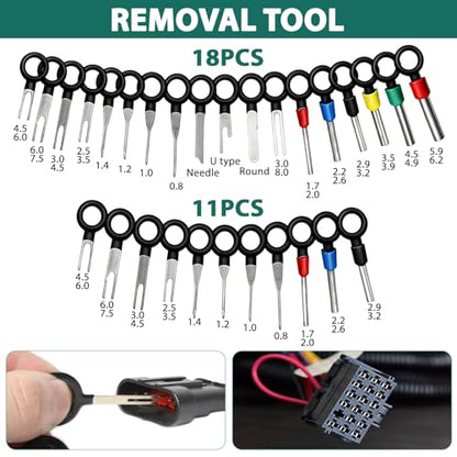 401PCS 25 Sets Weather Pack Connectors Kit, 1 2 3 4 6Pin Automotive Electrical Wire Connectors with Crimping Tool(18-12AWG), Male Female Terminals Plug Kit, Terminal Removal Tool and Electric Test Pen - size: 401PCS