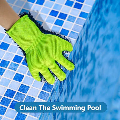 DECOHS 4 Pcs Pool Cleaning Scrubbing Mitt, Swimming Pool and Spa Cleaning Mitt, Pools Hot Tub Scrubbing Glove for Stain and Dirt Cleaning
