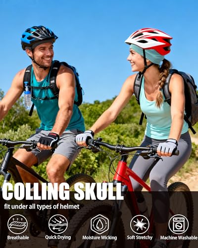 Cooling Skull Cap Helmet Liner-Lightweigh Mesh Sweat Wicking Beanie Caps for Hard Hat,Motorcycle,Cycling,Running - color: 1-light Blue