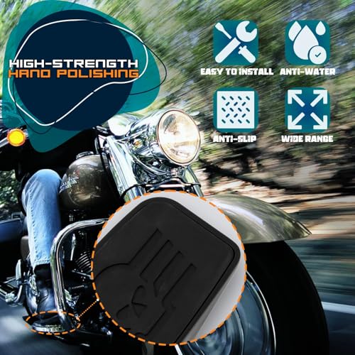 Rear Passenger Footpeg Passenger Peg Floorboard Footboard for Harley Dyna Electra Glide Road Electra RoadKing Fat boy Sportster 883 1200 Sportsters Dynas Softails V-Rod (Skull-Black) - size: Skull-Black