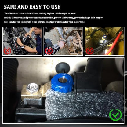 Motorcycle Battery Switches, Battery Terminal Connectors, Anti-Leakage Battery Master Disconnect Cut Off Switch, Electrical Disconnect Switches Car Accessories for Car Boat Rv Truck ATV SUV