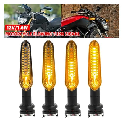LED Turn Signal Light Running Water Lamp Compatible With YAMAHA MT07 Tenere 700 XJ6 FZ6 MT09 Tracer 900 MT10 MT03 FZ25 Indicator Directional(4pcs Flowing) - color: 4pcs Flowing