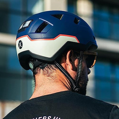 XNITO Bike Helmet with LED Lights - Urban Bicycle Helmet for Adults, Men & Women - CPSC & NTA-8776 Dual Certified - Class 3 E-Bikes, Scooters, Onewheel, Commuter, Mountain - color: Logan, size: X-Large