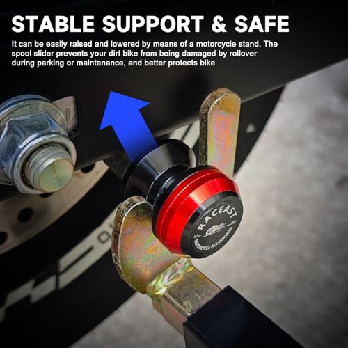 M6 Swing Arm Spool Sliders Universal CNC 6MM Rear Swingarm Sliders Stand Compatible With R7 YZF R1 R3 R6 R6S YZF600R FZ1 FZ6 FZ6R FZ8 FJ09 FZ09 FZ10 MT09 MT10 (Red - M6) - color: Red - M6