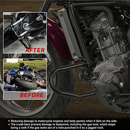 Motorcycle Stainless Steel Highway Crash Bars Engine Guard Bumper Fit for Rebel 1100 CMX1100 2021-2026 Body Frame Falling Protector Lower Crashbar, Black - color: Black