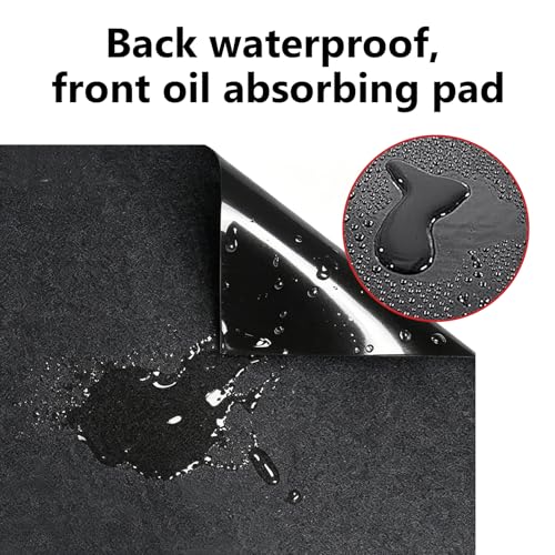 Heavy Duty Garage Floor Mat, 36" x 60" Oil Spill Mat for Under Car Driveway, Waterproof Non-slip Protective Flooring for Under Cars, Universal for Garage Maintenance Scenarios (Black)