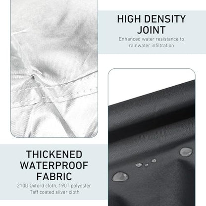 Bike Cover Waterproof Outdoor, Motorcycle Cover, 190T Polyester Waterproof Protect from Rain Dust UV, All-Season Protection Vehicle Shield, Motorbike Shield with Lock-Holes & Storage Bag