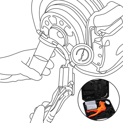 SGT 2 in 1 Brake Bleeder Kit,Brake Bleeding Kit with Hand Vacuum Pump and Adapters,for Brake Fluid Power Steering Fluid More,Vacuum Brake Bleeder Pump with Case & Gloves