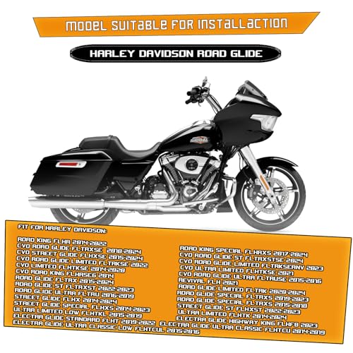 Kinglemc Flat-Out Crash Bar Engine Guard Highway Freeway Bar for Harley Davidson Road King Street Glide Road Glide Touring 2014-2025 (Gloss Black) - color: Gloss Black, size: 2014-2025 All Touring Models