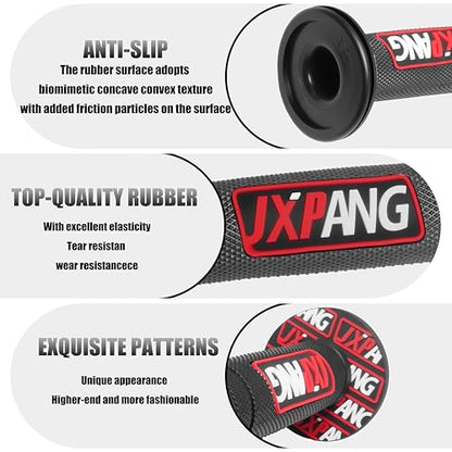7/8" Motorctcle Handlebar Grips, Non Slip Dirt Bike Hand Handlebar Glue Left & 22mm Right & 24mm Universal for Motercross Most Pit Bike ATV UTVKLX KX EXC XC SX CRF CR YZ WR - color: Style-A-Red