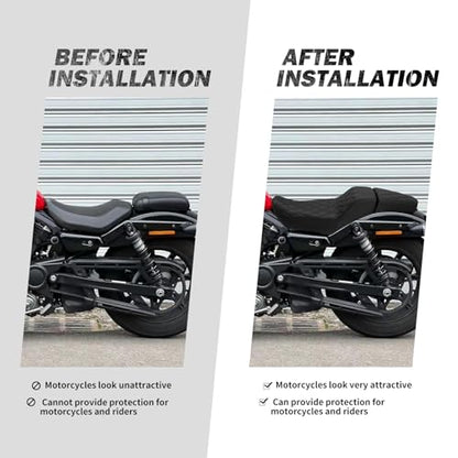 Motorcycle Driver Passenger Seat Two-up Seat Fit For Harley Nightster RH975 Nighster Special RH975S 2022-up (Black Stitching) - color: Black Stitching
