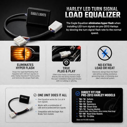 Eagle Lights Equalizer Plug and Play Load Equalizer and Stabilizer for Harley Davidson Motorcycle LED Turn Signals - size: Standard Equalizer