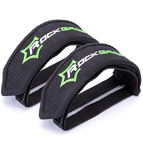 Rock BROS Bike Pedal Straps 1 Pair Pedal Straps Toe Clips Straps Tape for Fixed Gear Bike Adult BMX Mountain & Road Bicycle