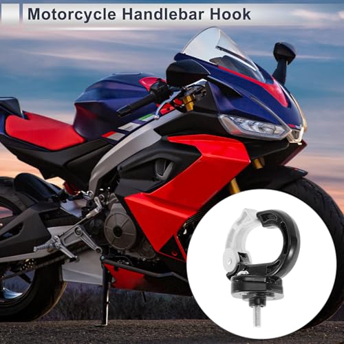 Universal Motorcycle Hanging Hook Round Shape Motorcycle Helmet Luggage Bag Holder Hanger for Scooters Bicycles Black White 1 Pc 75mm - color: White