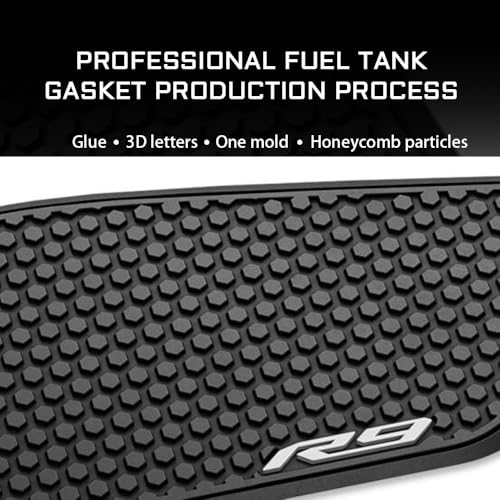 Yamaha YZF R9 2025 Fuel Tank Pad Anti-Slip Knee Grip Traction Pad | Protective Sticker for YZF-R9 Side Gas Tank | Motorcycle Accessories | Rubber Material | Black