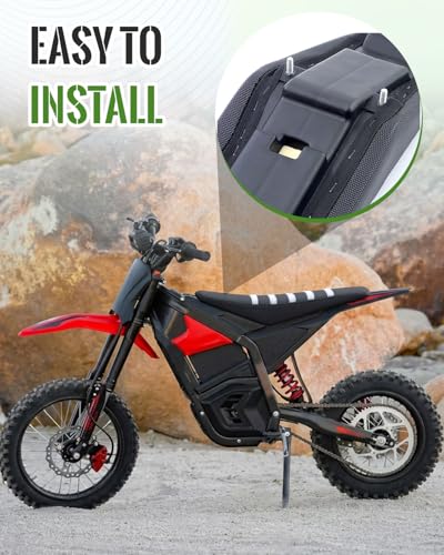 Seat Cover Fit for Yozma in 10, White Stripe Non-Slip Motorcycle Cushion Cover, for Electric Dirt Bike Ebike - color: White