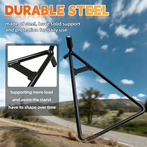 JFG RACING Dirt Bike Triangle Stand,Universal Motorcycle Kickstand Rear Side Wheel Holder for Dirt Pit Bike Supermoto Motocross Enduro-Black - size: 00-0