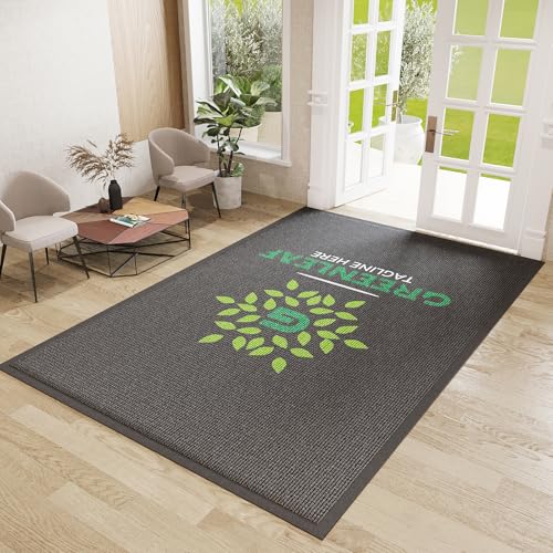 Custom Door Mats Personalized Commercial Floor Mat with Any Logo Text Entryway Welcome Doormat Non-Slip Rugs for Business Indoor Outdoor - size: 3' x 8' (Rectangular)