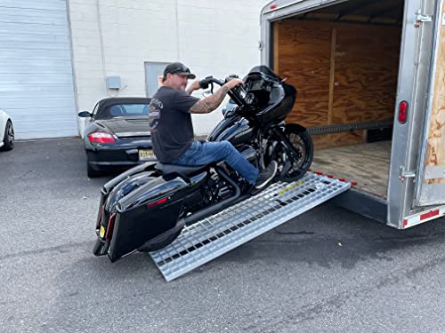 Aluminum Ramps 7 ft. USA - Motorcycles on to Trailers - 740 MCDR Ramp - size: 6ft 10in x 40in - 1,200lb cap.