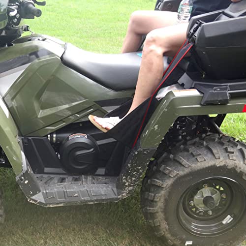 ATV Rear Passenger Foot Rest,Universal Adjustable Foldable Wear-resistant Rear Foot Pegs Compatible With Sportsman Rancher Griz (Red Piping) - color: Red Piping