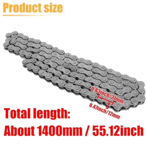 415H Chain 110 Link Chain Breaker Tool Heavy Duty for 49cc 50cc 60cc 70cc 80cc 2-stroke 4-stroke Engine Motorcycle Mower ATV Dirt Bike Mini Bike 415H-110L