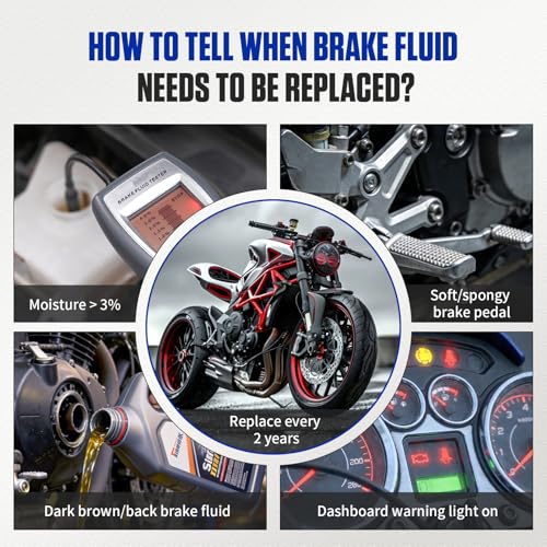 MR CARTOOL Brake Bleeder Kit Universal One Person 1L Brake Bleeder Bottle with Magnet Mount and Oil Suction Hose 66cm for Motorcycle