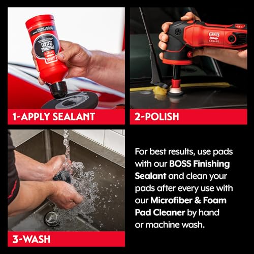 Griot's Garage BOSS 1” Finishing Foam Pads for Car Polishing and Detailing, Buffing Pads for Light Scratch Removal, Auto Wax, and Sealant Application, Set of 6 - size: 1 Inch Pads (Set of 6)