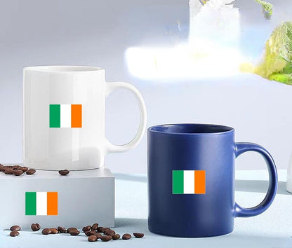 4 PCS Flag Stickers - Ireland Flag Stickers Decals for Cup Computer Laptop Car Bumper Window Helmet Musical Instrument with Smooth Surface - size: Ireland