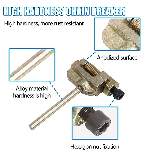 PLAXNS Chain Breaker, 3 Points 06B 06C 35h T8F Chain Tool, Universal for Dirt Pit Bike ATV Quad Go Kart Scooter Motorcycle Bicycle Mountain Electric Bike