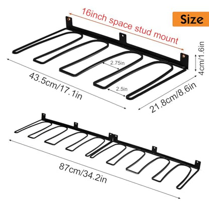 ORLESS Wader Hangers 4-Pair Boot Rack Garage Storage, Cowboy Boot Holder, Metal Wire Organizer for Entryway