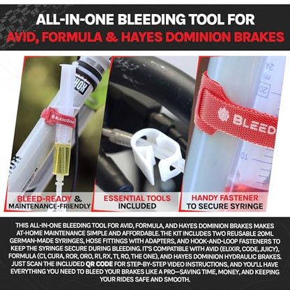 BleedZone Avid, Formula, and Hayes Dominion Brake Bleed Kit - style: Basic
