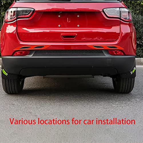 2 PCS Car Strong Reflective Stripe Stickers,Reflective Safety Warning Stripe Stickers for Car,Truck,Motorcycle(Red) - color: Red
