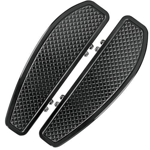 Stretched Anti-Slip Extended Stretched Driver Rider Foot board Floorboards for Harley Road King/Road Glide/Touring/Street Glide/Electra Glide/Ultra 1986-2023, Softail 1986-2017,Black - color: Driver Floor Board-Black