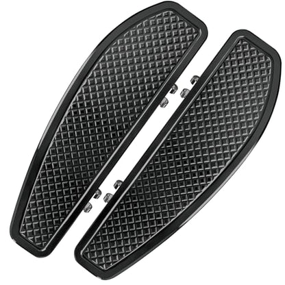 Stretched Anti-Slip Extended Stretched Driver Rider Foot board Floorboards for Harley Road King/Road Glide/Touring/Street Glide/Electra Glide/Ultra 1986-2023, Softail 1986-2017,Black - color: Driver Floor Board-Black