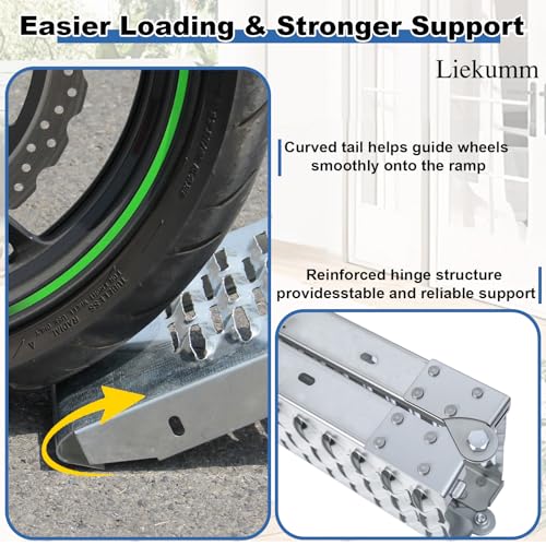 LIEKUMM 83" ATV Ramps 2-Pack, 1000 lbs Capacity Folding Loading Ramps 500 lbs Each, Heavy Duty Truck Ramps for Pickup Trucks, Trailer, Lawn Mower - size: 83"L x 9"W（2PCS)