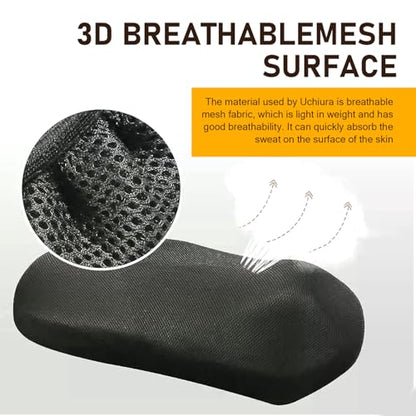 Motorcycle Seat Cover, 3D Spacer Mesh Fabric Protector Cushion, Anti-Slip Flexible Seat Protector, Universal for Scooter Moped Electric Vehicles (Black #L) - size: L