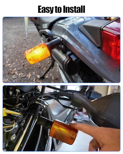 Motorcycle Short-stem Turn Signals Light Fit for Suzuki DR 350 650 125 200 250 GSXR 750 1100 4Pcs Bright Lighting
