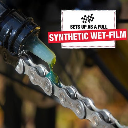 Finish Line Wet Bicycle Chain Lube – Long-Lasting Wet Style Lubricant for Road, Mountain, and Gravel Bikes – Reduces Friction and Repels Water- Shop Size – 32oz Bottle - size: 32-Ounce