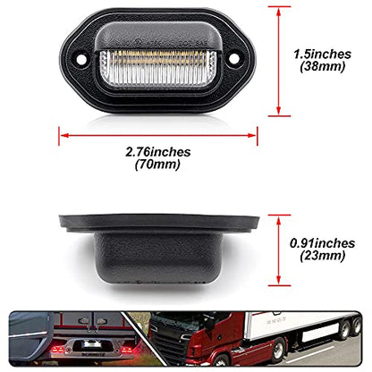 2Pcs Universal LED License Plate Light Number Lamp for Cars trucks ships motorcycles Powered by High Power SMD Xenon White LED Error Free