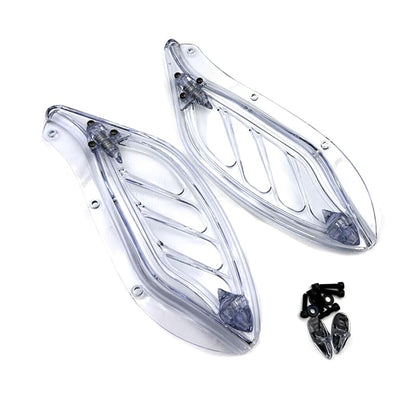 IZX fit for Harley Touring CVO Electra Street Glide Ultra Classic FLHX FLHTCSE Tri Glide Ultra Classic 96-13 Motorcycle Air Deflector Side Wing Windshield Fairing (Clear) - color: Clear