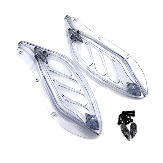 IZX fit for Harley Touring CVO Electra Street Glide Ultra Classic FLHX FLHTCSE Tri Glide Ultra Classic 96-13 Motorcycle Air Deflector Side Wing Windshield Fairing (Clear) - color: Clear