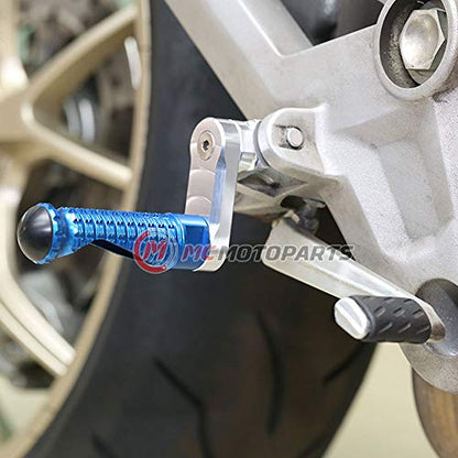 MC MOTOPARTS MPRO Blue 40mm Riser CNC Front Foot Pegs Compatible with YZF R1 00-21 YZF R6 03-19 YZF R1M 15-21 R1S - color: Blue, size: 40mm Extension