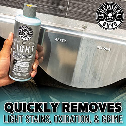 Chemical Guys SPI_404_16 Light Metal Polish (Works on Chrome, Stainless Steel, Aluminum & More), 16 fl oz - style: Light Metal Polish