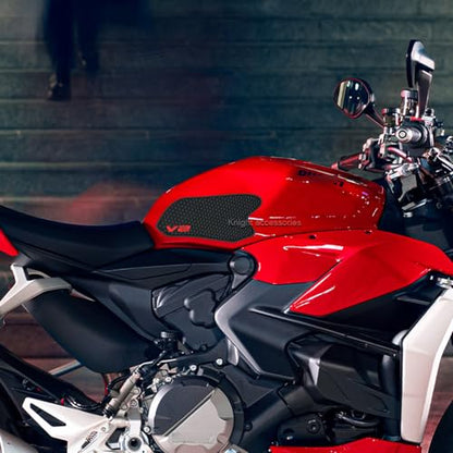 Motorcycle Tank Traction Pad Anti Slip Sticker Gas Knee Grip Protector for Panigale Streetfighter V2 2022 2023