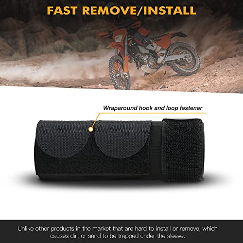 NICECNC 6" Fork Seal Protectors Universal Fork Cover Boots Compatible with 37-50mm Upside Down Forks Conventional Forks Compatible with V-Twin Sport Cruiser Adventure Touring Custom Dual Sport