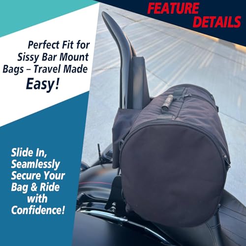YHMOTO Detachable Sissy Bar Passenger Backrest 22" Inch Rear Pad Fit for Harley Touring Models 2009-2025 Road King Ultra CVO Limited Street Glide Road Glide Electra Glide (Black) - color: Black Backrest Sissy Bar
