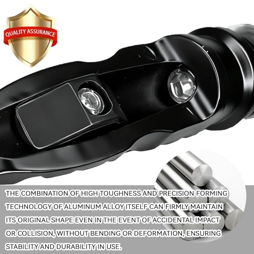 2PCS Motorcycle Foot Pegs, Footpegs Footrest Pegs Pedals for Motorcycle Rear Passenger, 8MM Screw Hole Aluminum Alloy Front Foot Rests Kit for Bicycle Motorbike Scooter Sport Modification(Black)