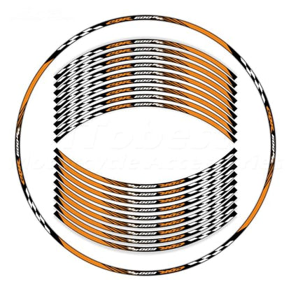 CBR 17 inch Wheel Rim Stickers Decals Tape Compatible with CBR600RR 2003-2025 F5 Motorcycle Reflective Rim Tapes Sticker Stripe (Orange) - color: Orange