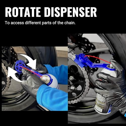 Oinker Motorcycle Chain Lube Applicator | Mess-Free Chain Wax, Chain Cleaner Attachment | for 530 Chain Size - size: 530 Chain