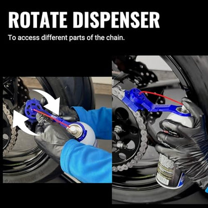 Oinker Motorcycle Chain Lube Applicator | Mess-Free Chain Wax, Chain Cleaner Attachment | for 530 Chain Size - size: 530 Chain